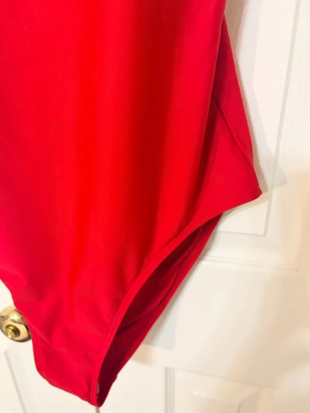 NWT Quince Women's Red Italian Cami One Piece Swimsuit Large - Picture 7 of 8